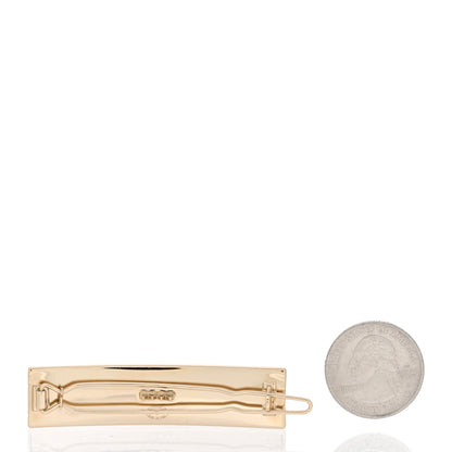 Chanel Metal Enamel Logo Brooch Gold Gold 2 of 3
