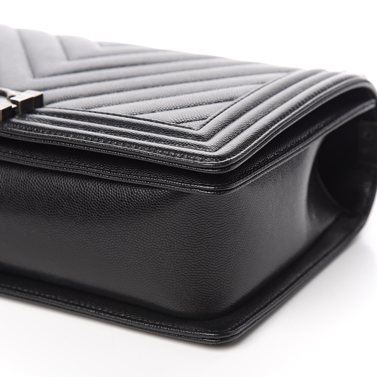 Chanel Caviar Chevron Quilted New Medium Boy Flap Black 9 of 10