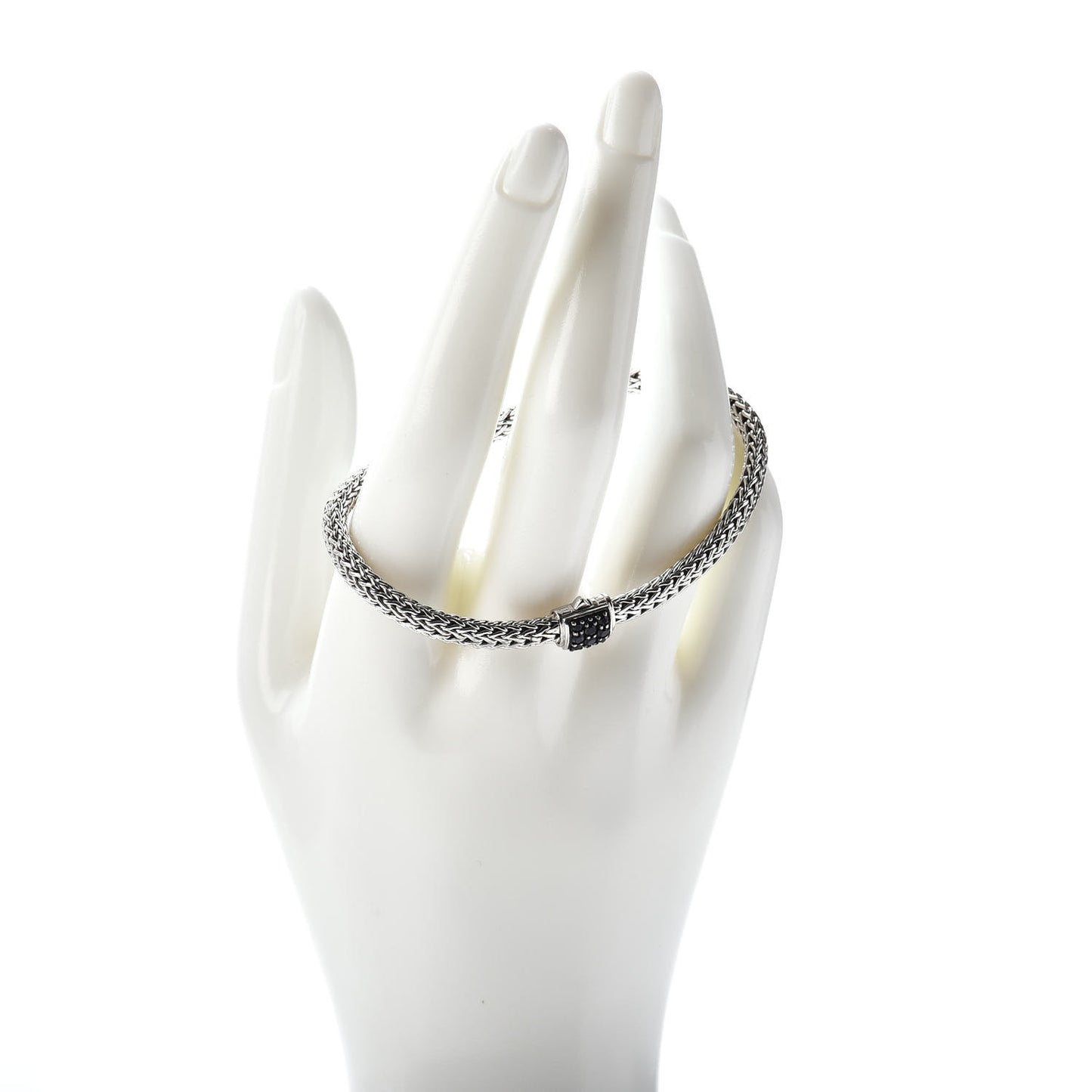 Sterling Silver Black Sapphire 5mm Classic Chain Bracelet