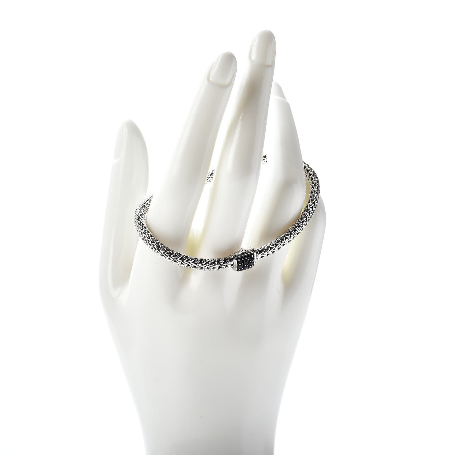 John Hardy Sterling Silver Black Sapphire 5mm Classic Chain Bracelet 2 of 4