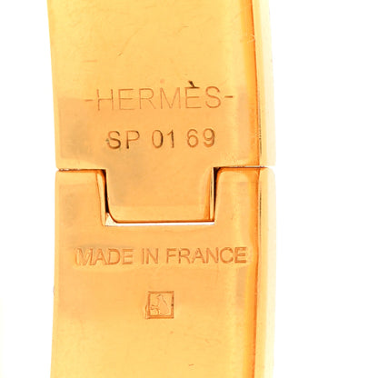 Hermes Enamel Narrow Clic Clac H Bracelet GM Rose Dragee 4 of 4