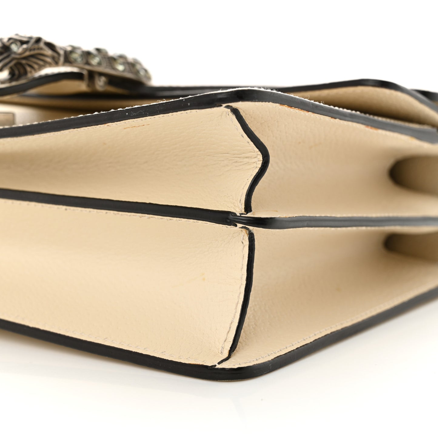 Textured Calfskin Crystal Small Dionysus Shoulder Bag Mystic White