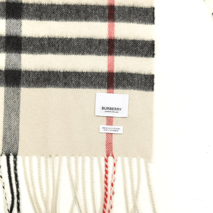 Burberry Cashmere Check Fringe Scarf Stone 3 of 3