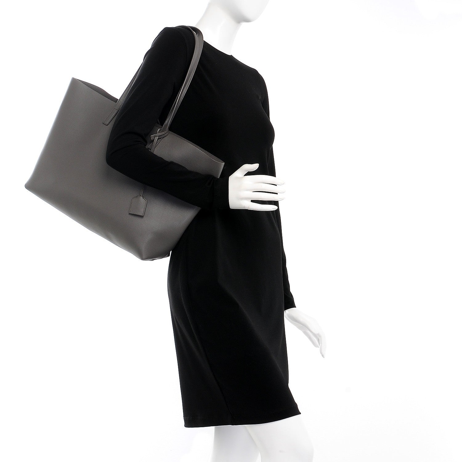 Saint Laurent Calfskin Large Shopping Tote Earth 2 of 8