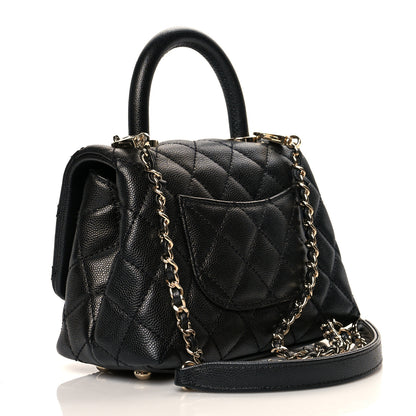 Chanel Caviar Quilted Extra Mini Coco Handle Flap Black 3 of 11