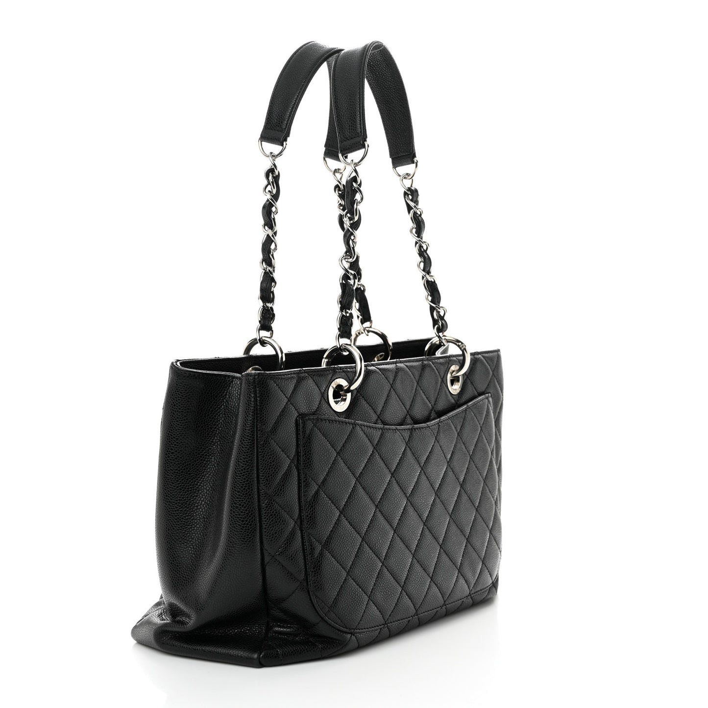 Caviar Quilted Grand Shopping Tote GST Black