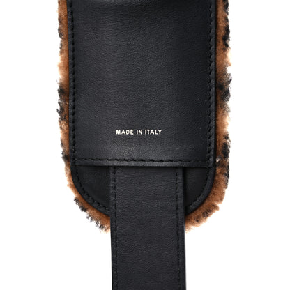 Fendi Shearling Macro FF 1974 Diagonal Strap You Brown 5 of 5