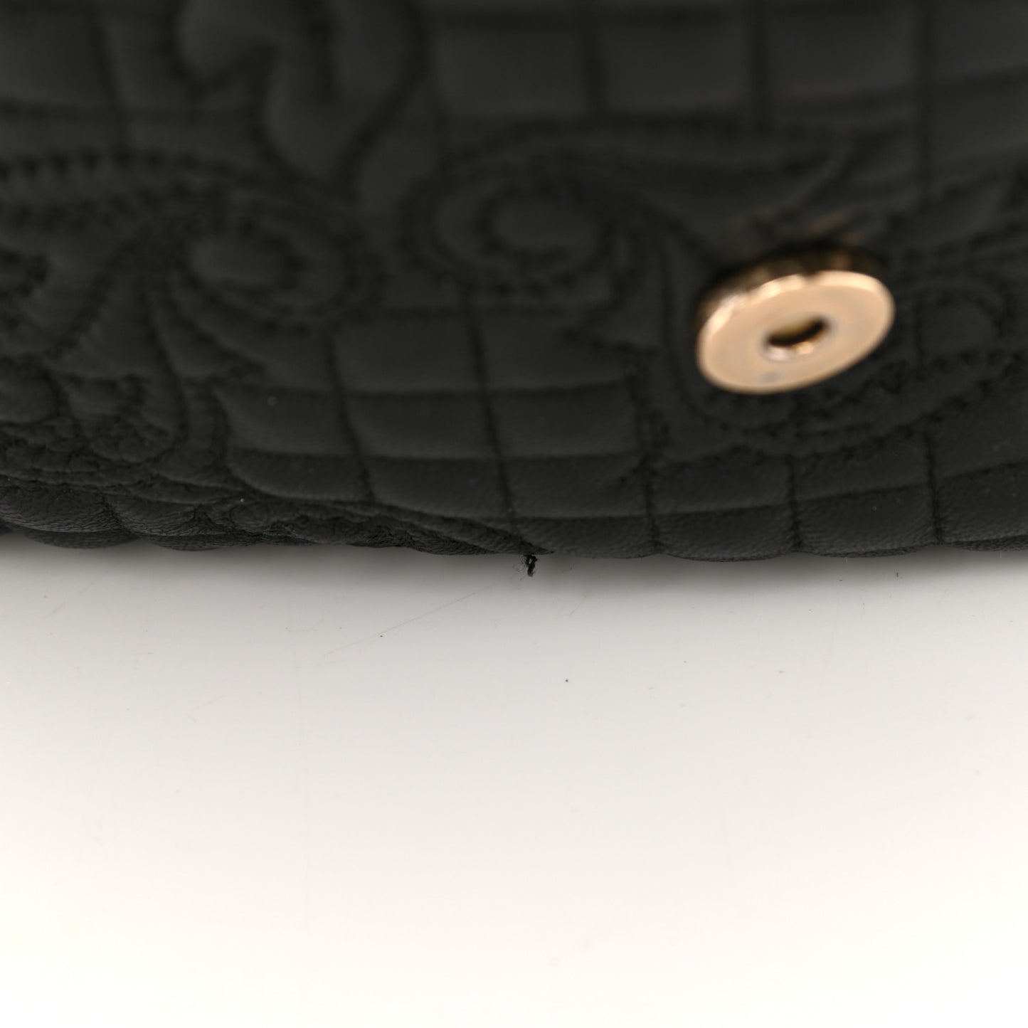 Nappa Barocco Quilted Vanitas Crossbody Black