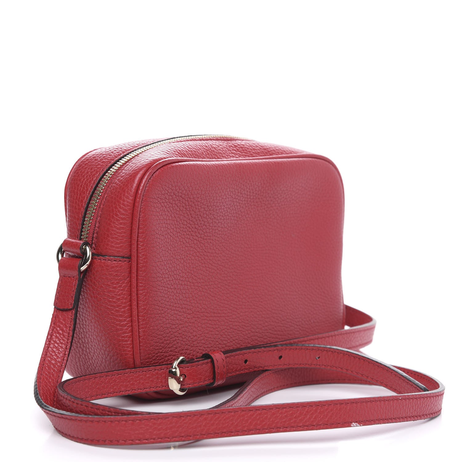 Gucci Pebbled Calfskin Small Soho Disco Bag Tabasco Red 3 of 12