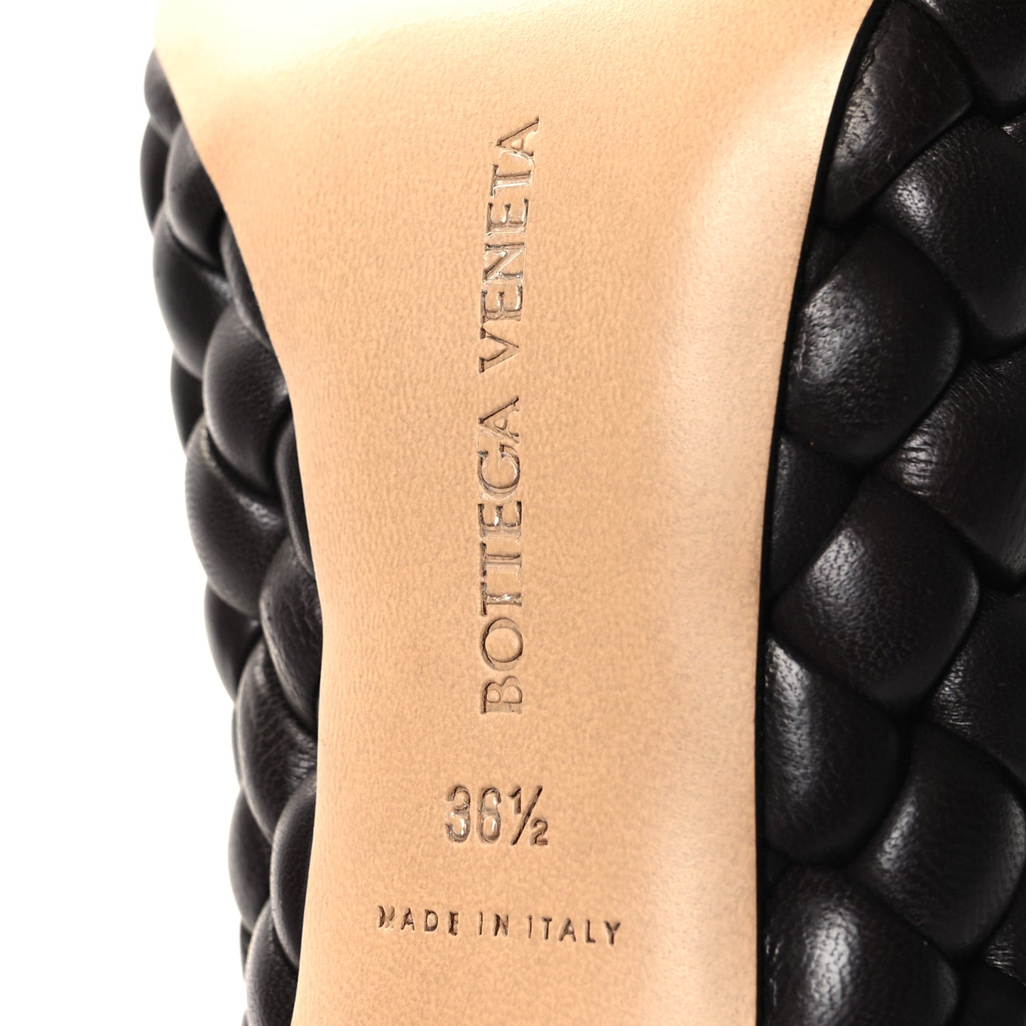 Nappa Padded Intreccio The Curve Sandals 36.5 Fondant