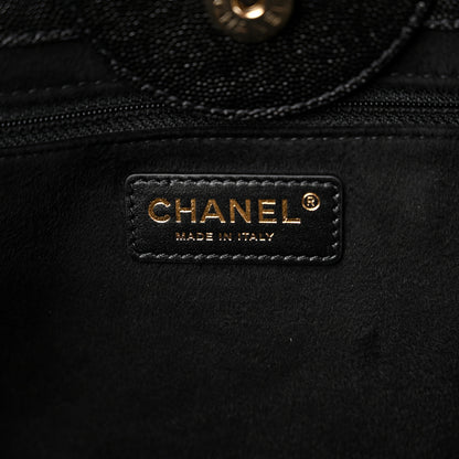 Chanel Caviar Medium Studded Deauville Tote Black 6 of 12