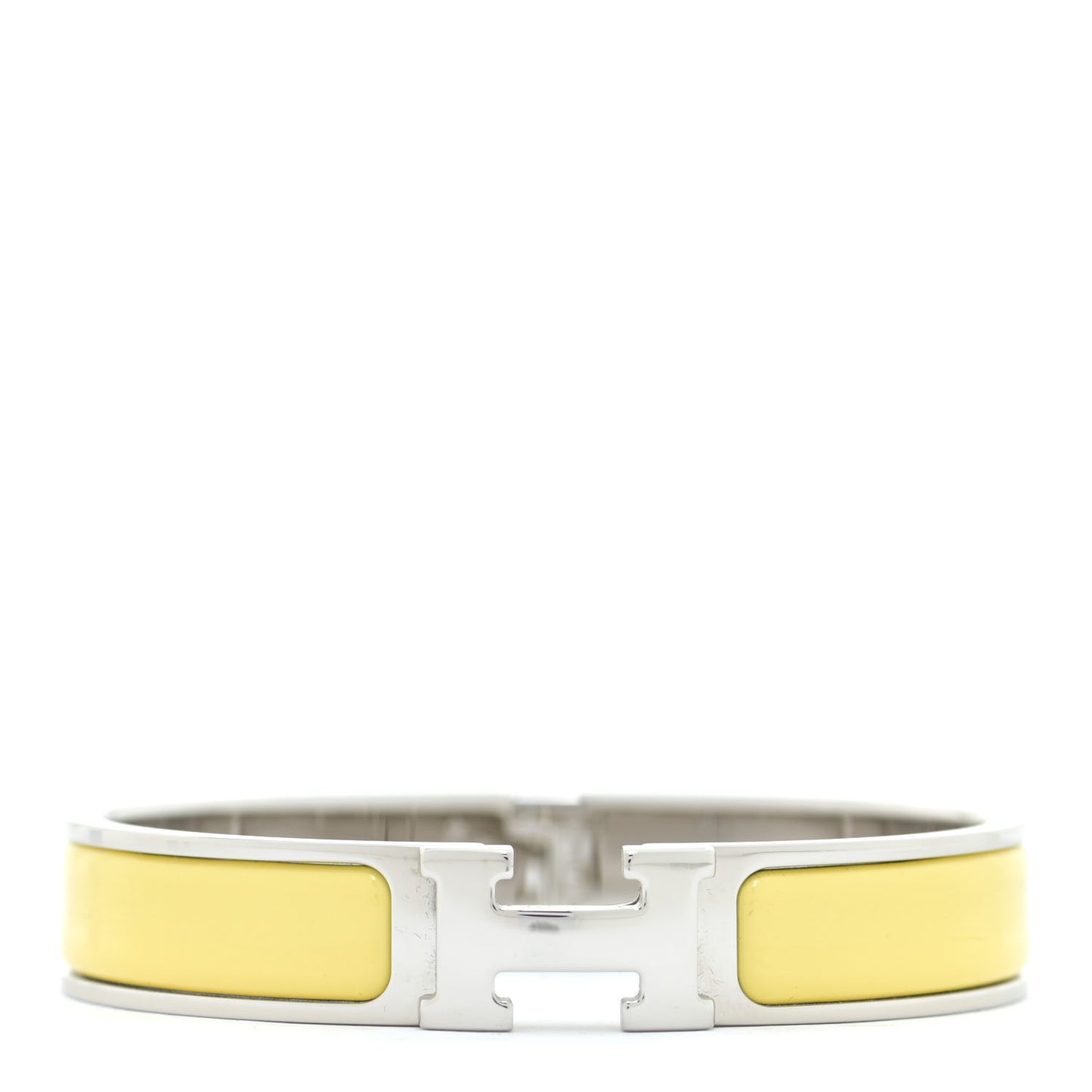 Enamel Narrow Clic Clac H Bracelet GM Jaune D'Or