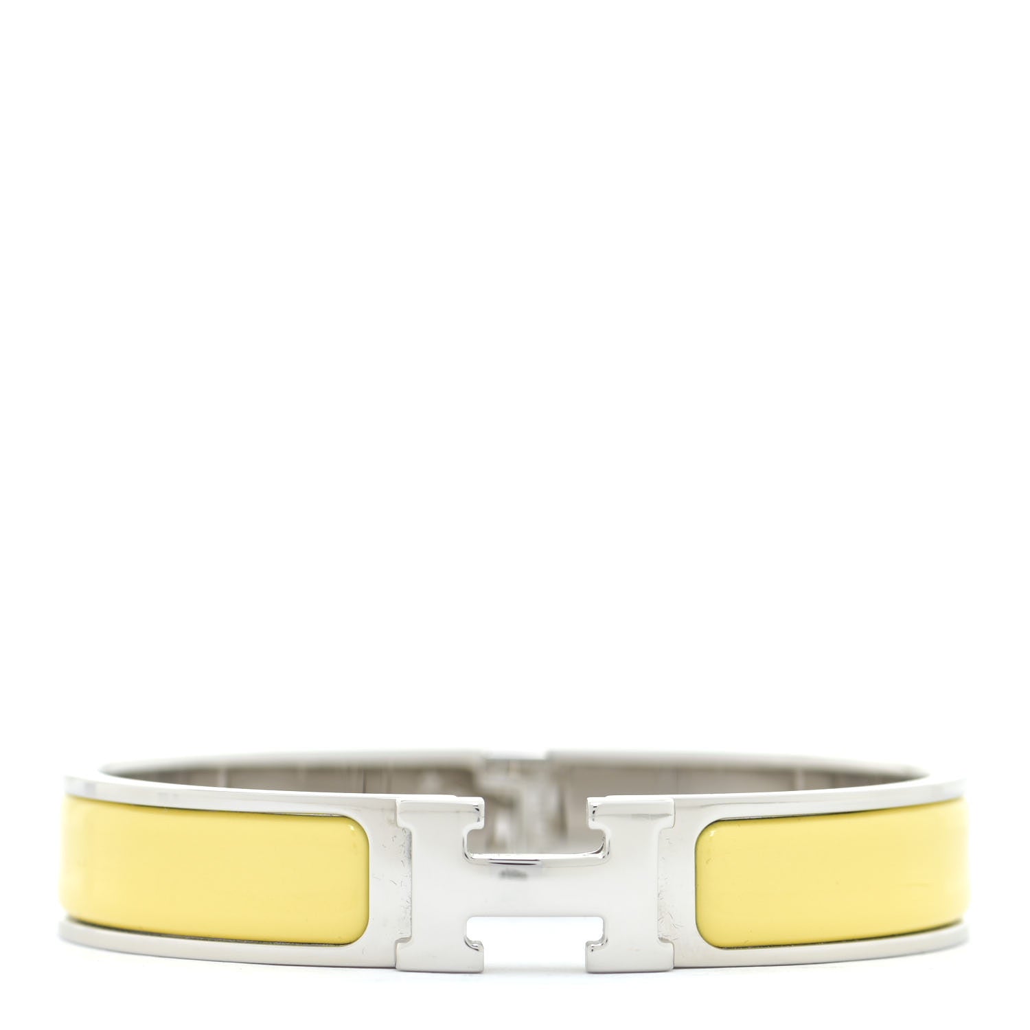 Hermes Enamel Narrow Clic Clac H Bracelet GM Jaune D'Or 1 of 6