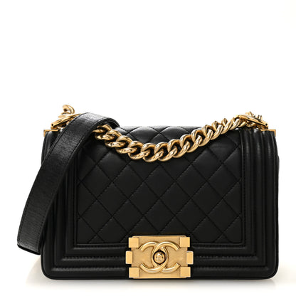 Chanel Lambskin Quilted Small Boy Flap Black 2 of 19