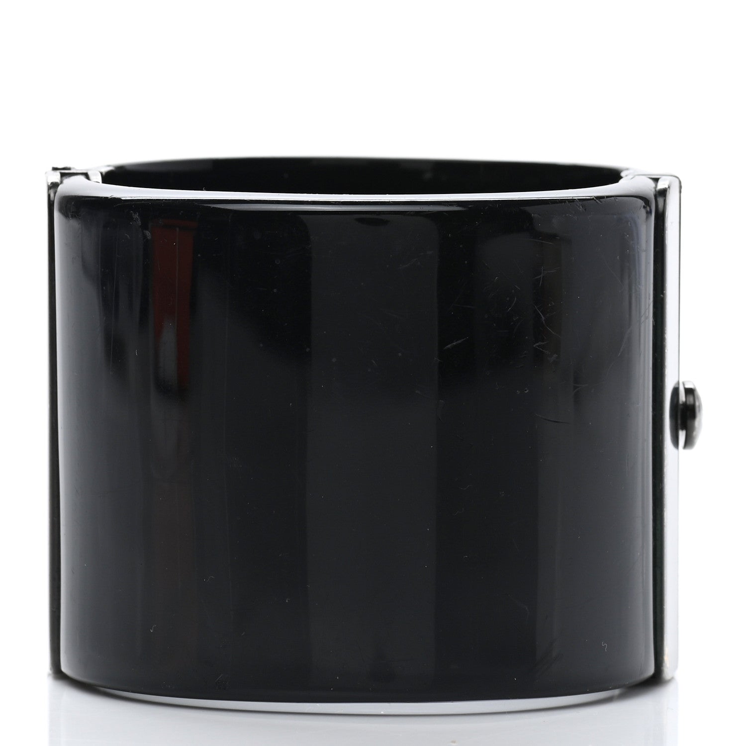 Chanel Resin Ruthenium Crystal CC Cuff Black 3 of 5