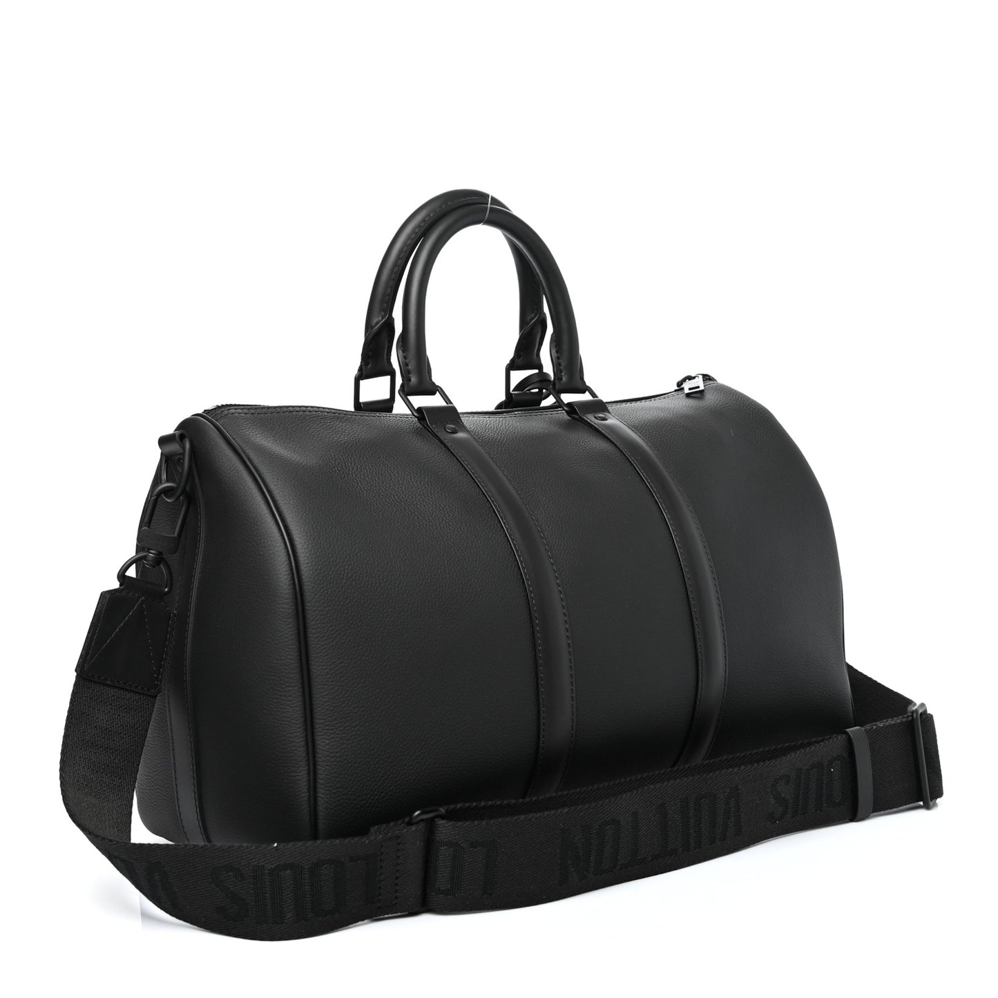 Grained Calfskin Aerogram Keepall Bandouliere 40 Black