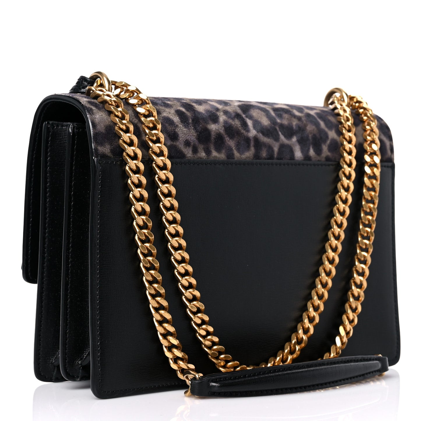 Calfskin Leopard Print Medium Monogram Sunset