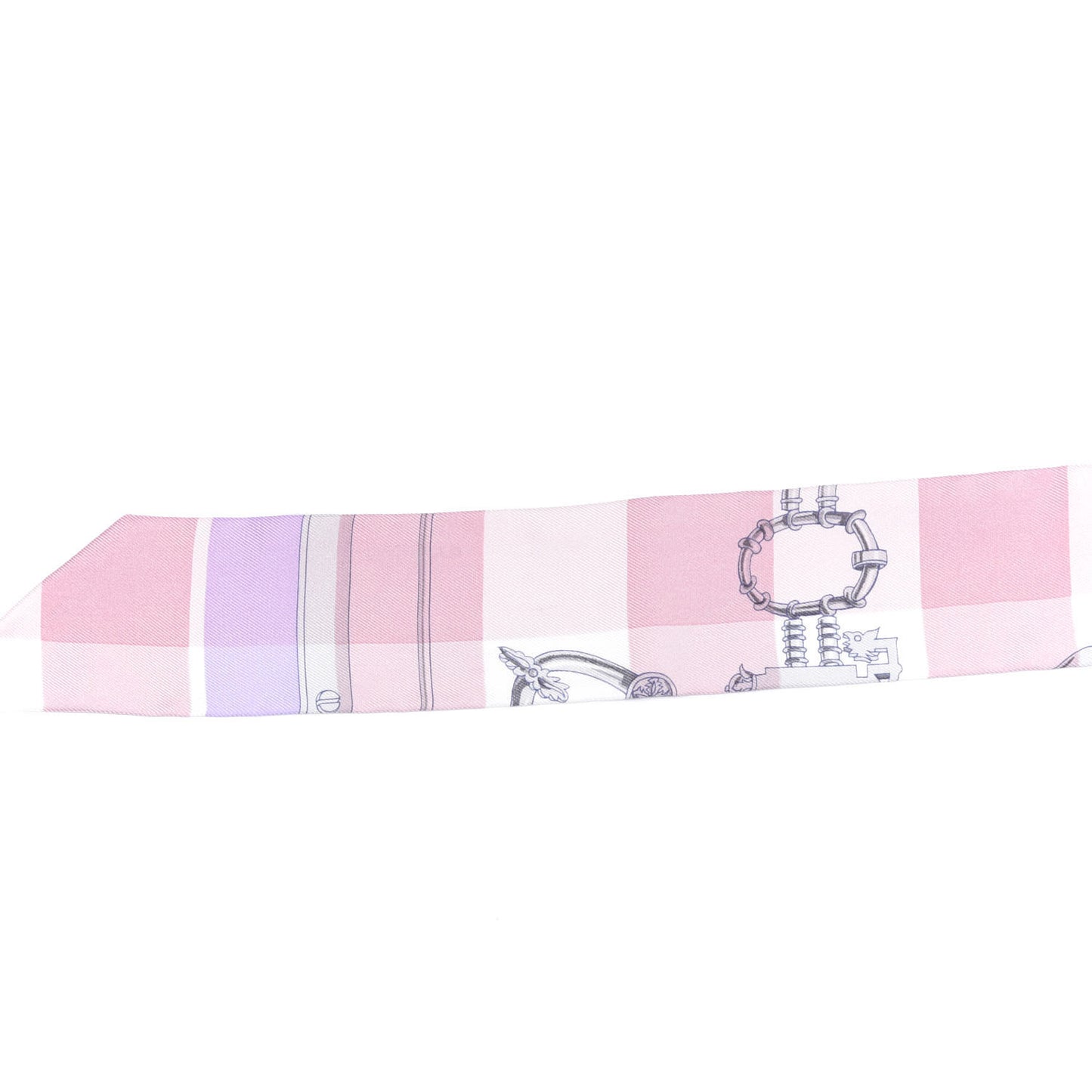 Silk Mors Et Gourmettes Vichy Twilly Parme Mauve White