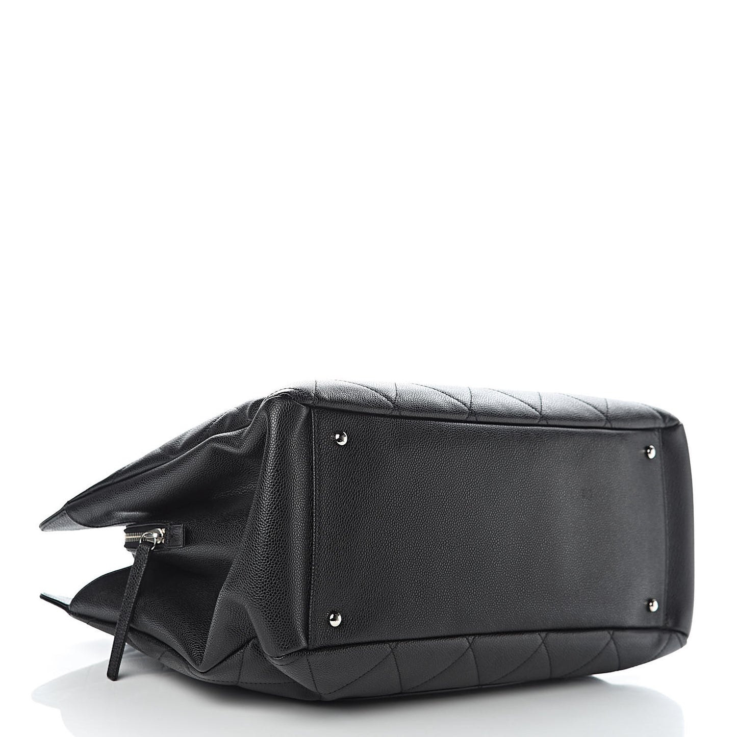 Soft Caviar Quilted CC Timeless Tote Black