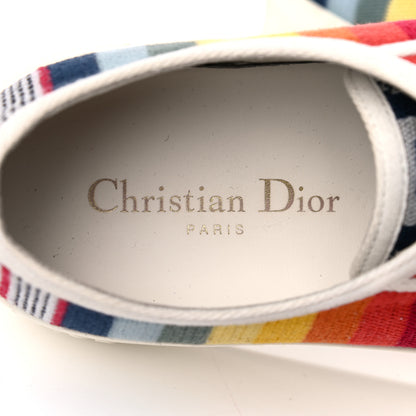 Christian Dior Canvas Rainbow Embroidered Womens Walk'N'Dior Low Top Sneakers 39.5 Multicolor 7 of 15