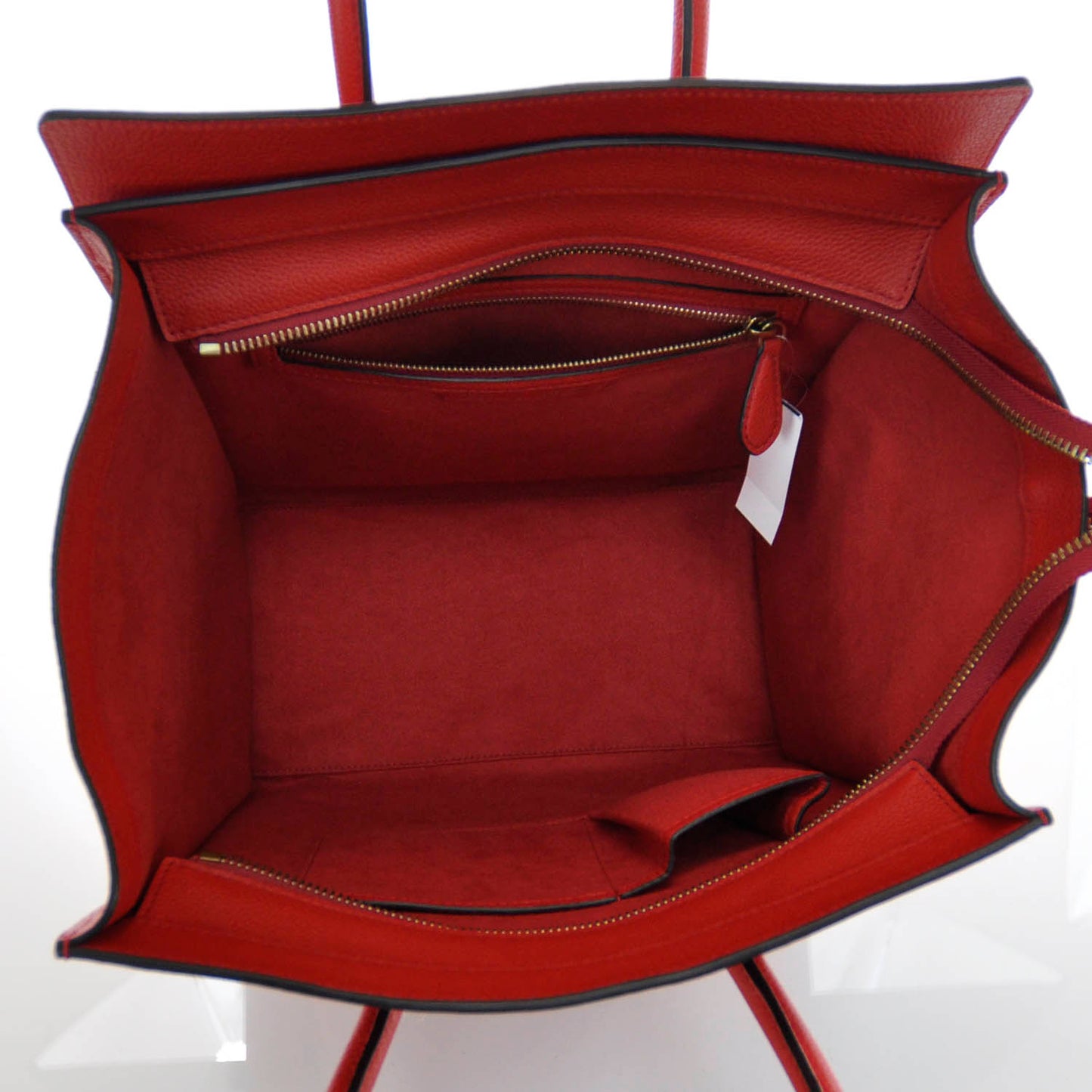 Drummed Calfskin Mini Luggage Coquelicot