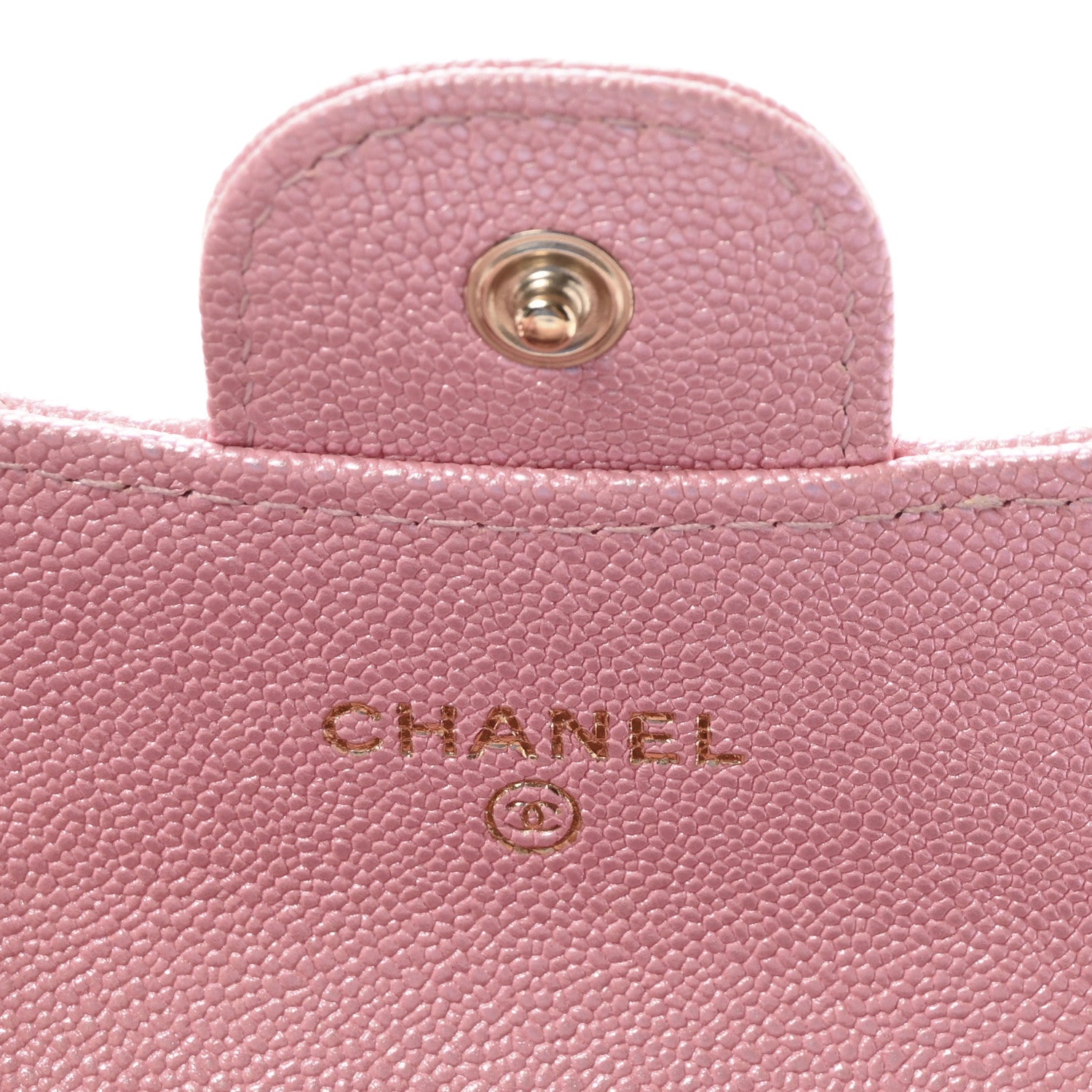 Chanel Iridescent Caviar Quilted Flap Card Holder On Chain Pink 6 of 11