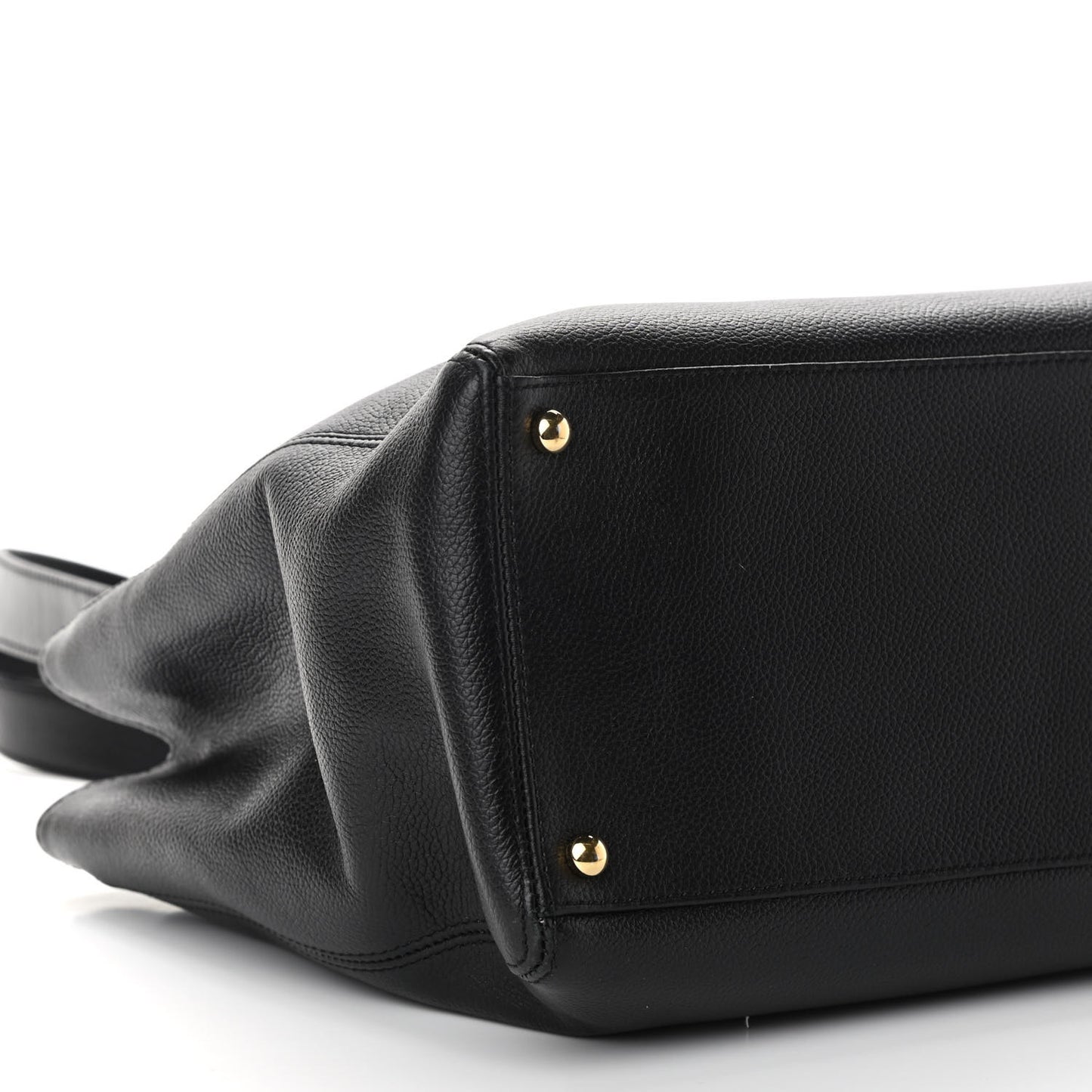 Calfskin Cerf Executive Shopper Tote Black