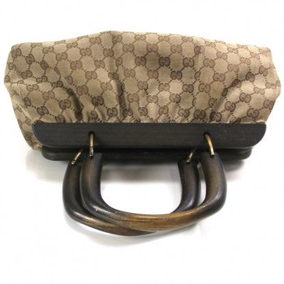 Gucci Monogram Wooden Frame Satchel Ebony 6 of 10