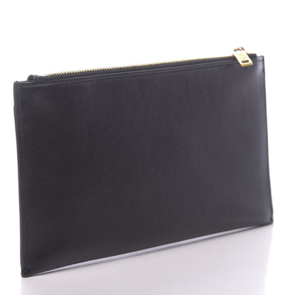 Saint Laurent Smooth Calfskin Monogram Bill Pouch Black 3 of 8