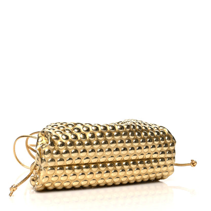 Bottega Veneta Metallic Fabric Bubble Wrap The Mini Pouch Gold 4 of 9