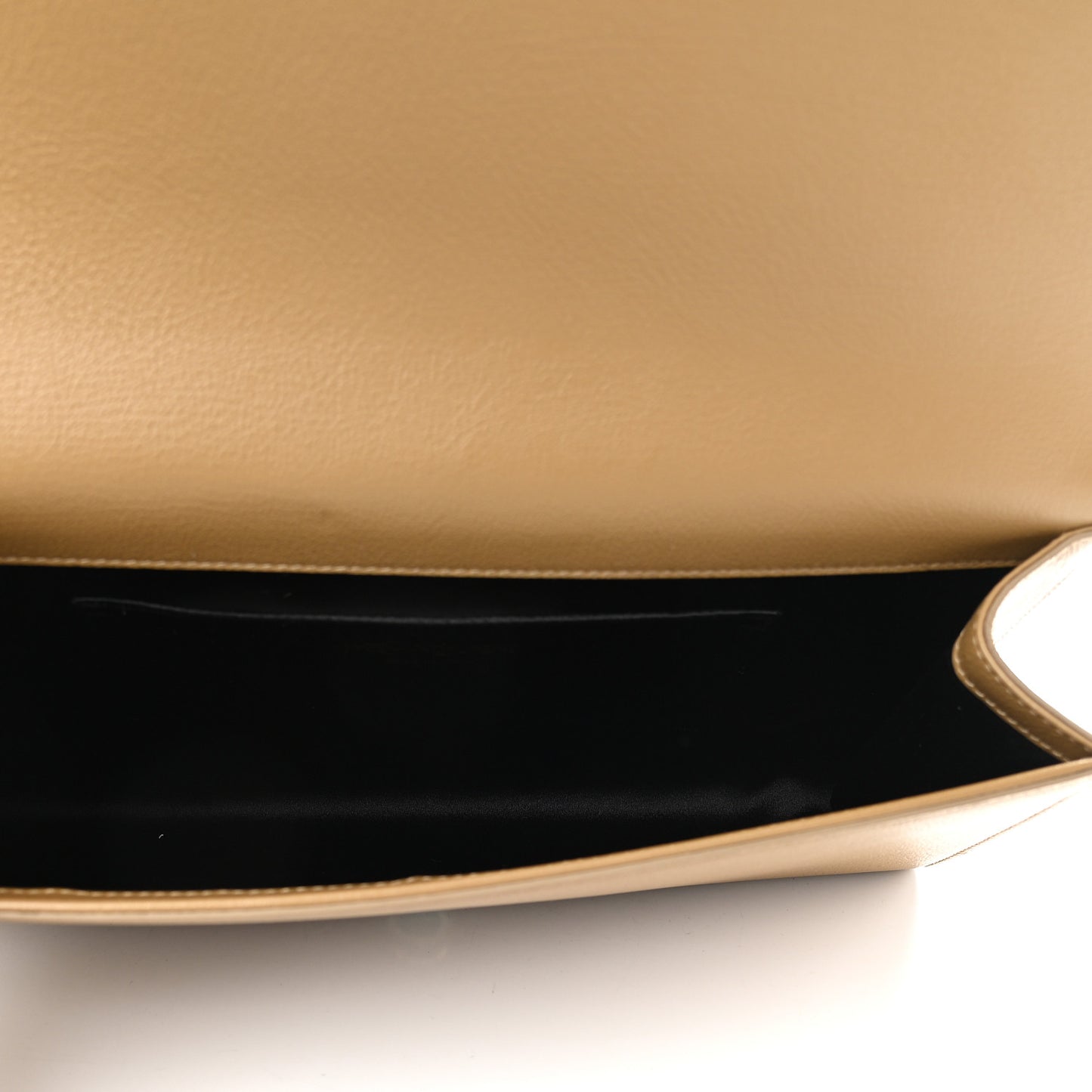 Goatskin Large Belle De Jour Clutch Beige