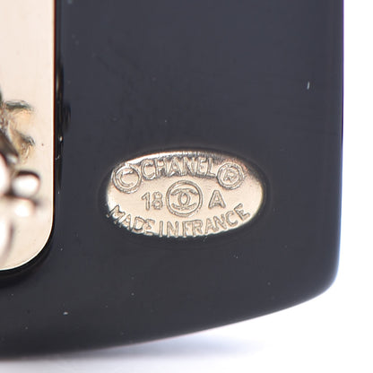 Chanel Resin Sweater CC Brooch Black White 4 of 6