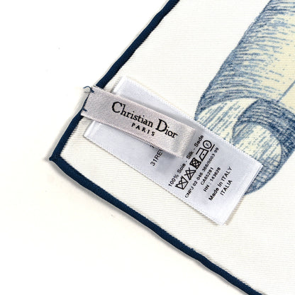 Christian Dior Silk Rêve d'Infini Square Scarf Blue 3 of 3