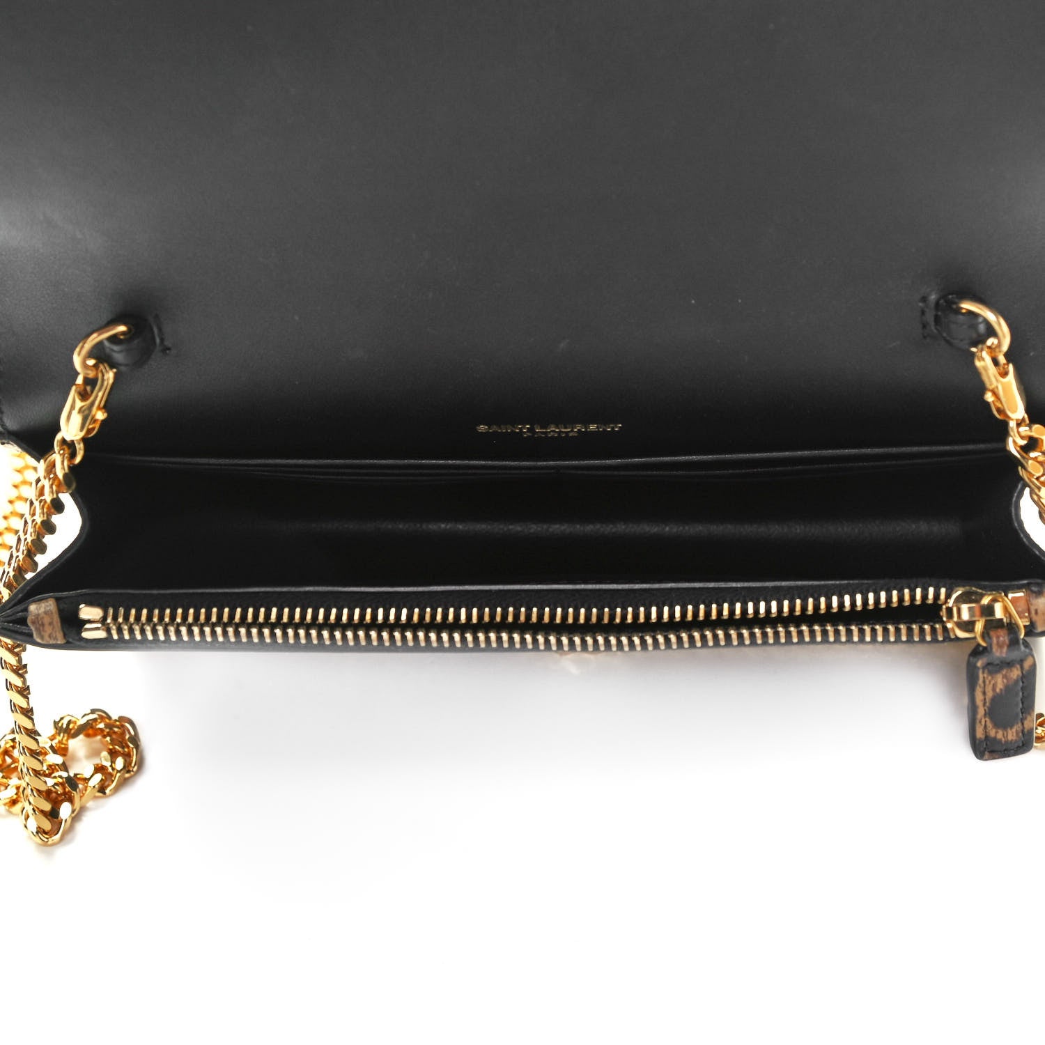 Saint Laurent Calfskin Heart Leopard Print Classic Monogram Kate Tassel Satchel Toffee 5 of 8