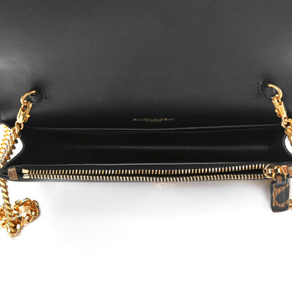 Saint Laurent Calfskin Heart Leopard Print Classic Monogram Kate Tassel Satchel Toffee 5 of 8