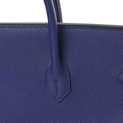 Hermes Togo Swift Officier Birkin 40 Bleu Encre Bordeaux 30 of 35