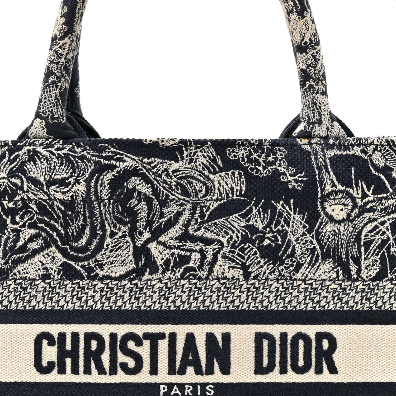 Christian Dior Calfskin Dioriviera Toile De Jouy Small Book Tote With Strap Blue Multicolor 8 of 12