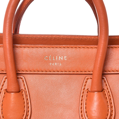 Celine Smooth Calfskin Nano Luggage Orange 8 of 12