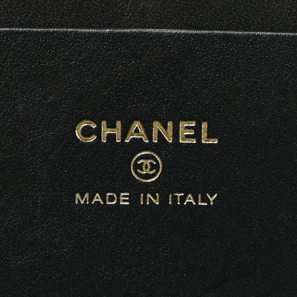 Chanel Patent Calfskin Resin Quilted CC Heart Clutch With Chain Black 8 of 16