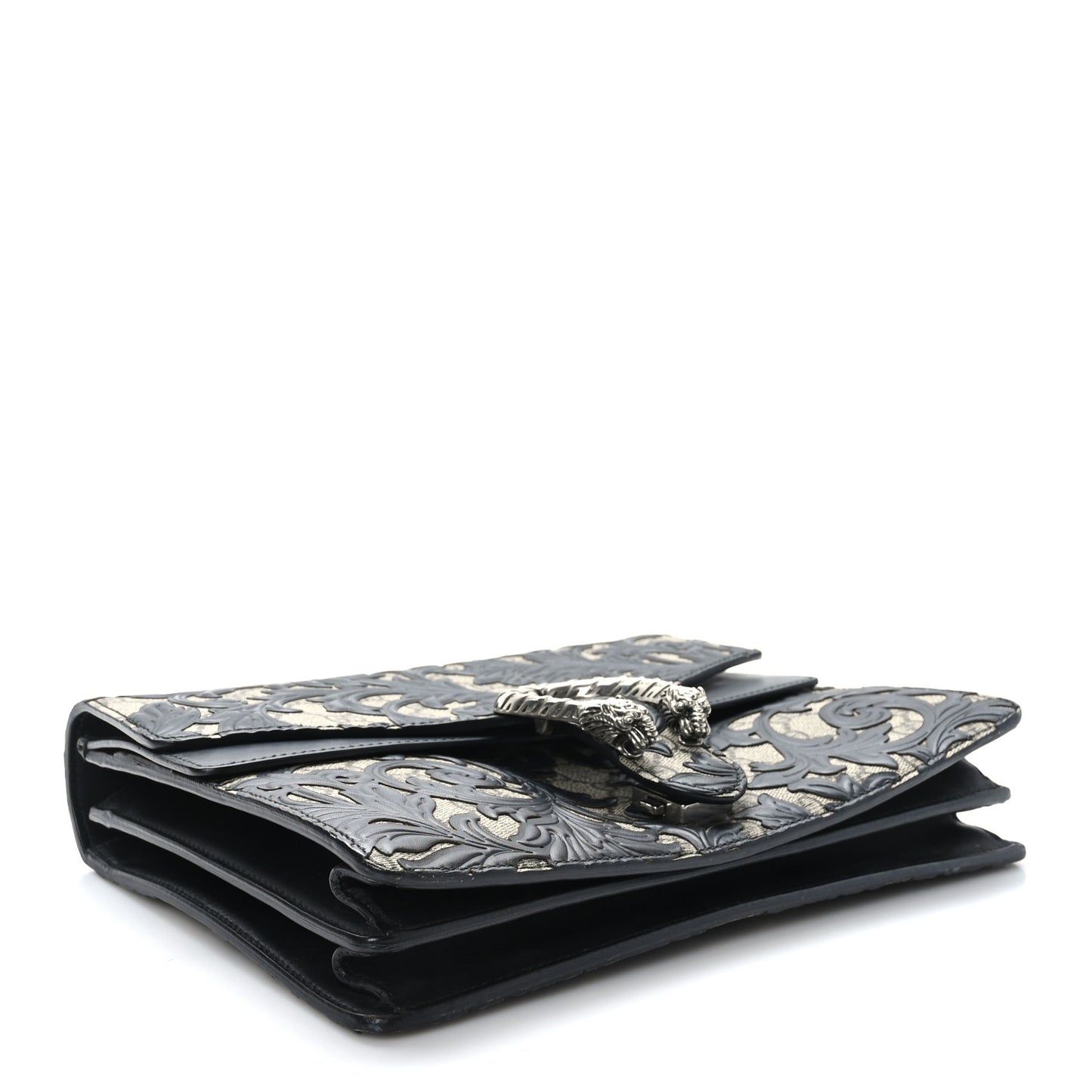 GG Supreme Monogram Arabesque Medium Dionysus Shoulder Bag Black