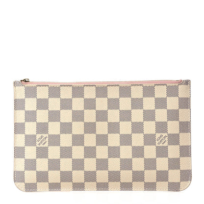 Louis Vuitton Damier Azur Neverfull MM GM Pochette Rose Ballerine 1 of 10