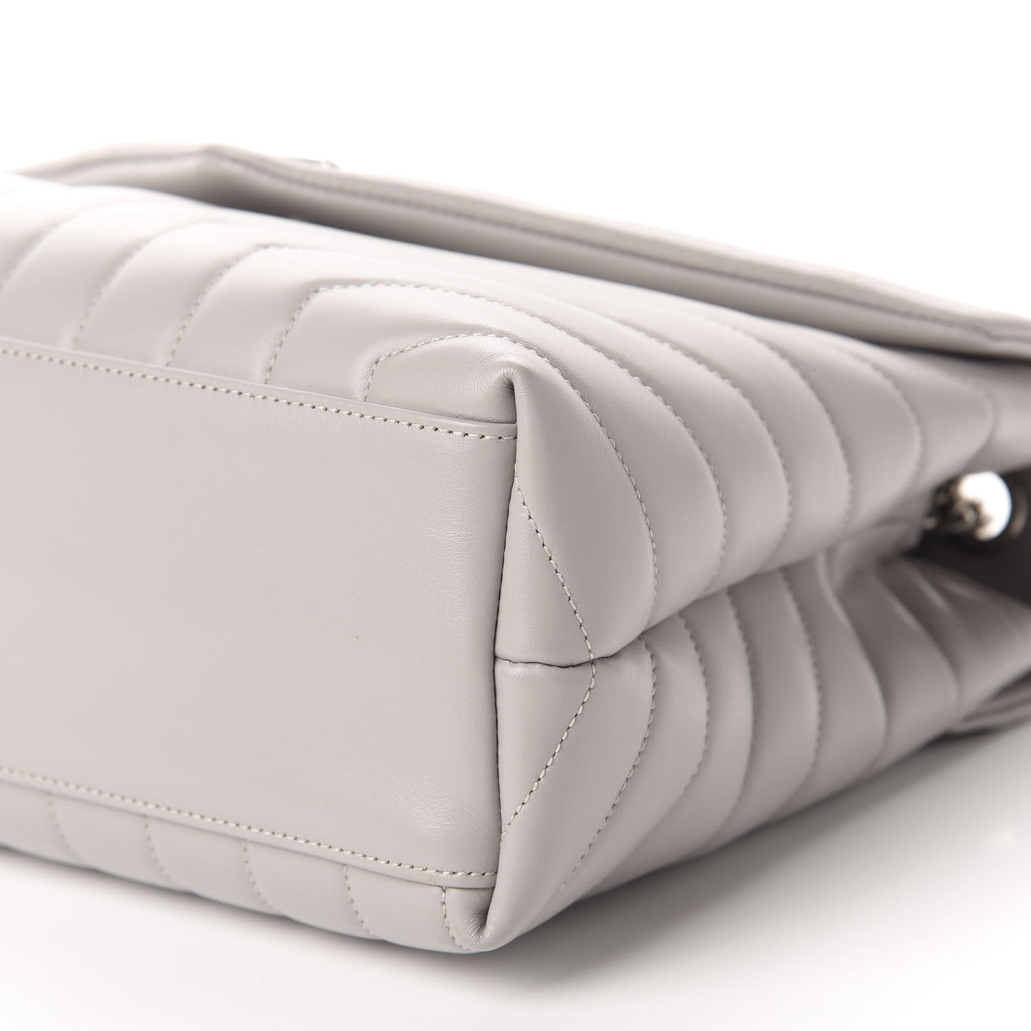 Calfskin Y Quilted Monogram Medium Loulou Chain Satchel Granite