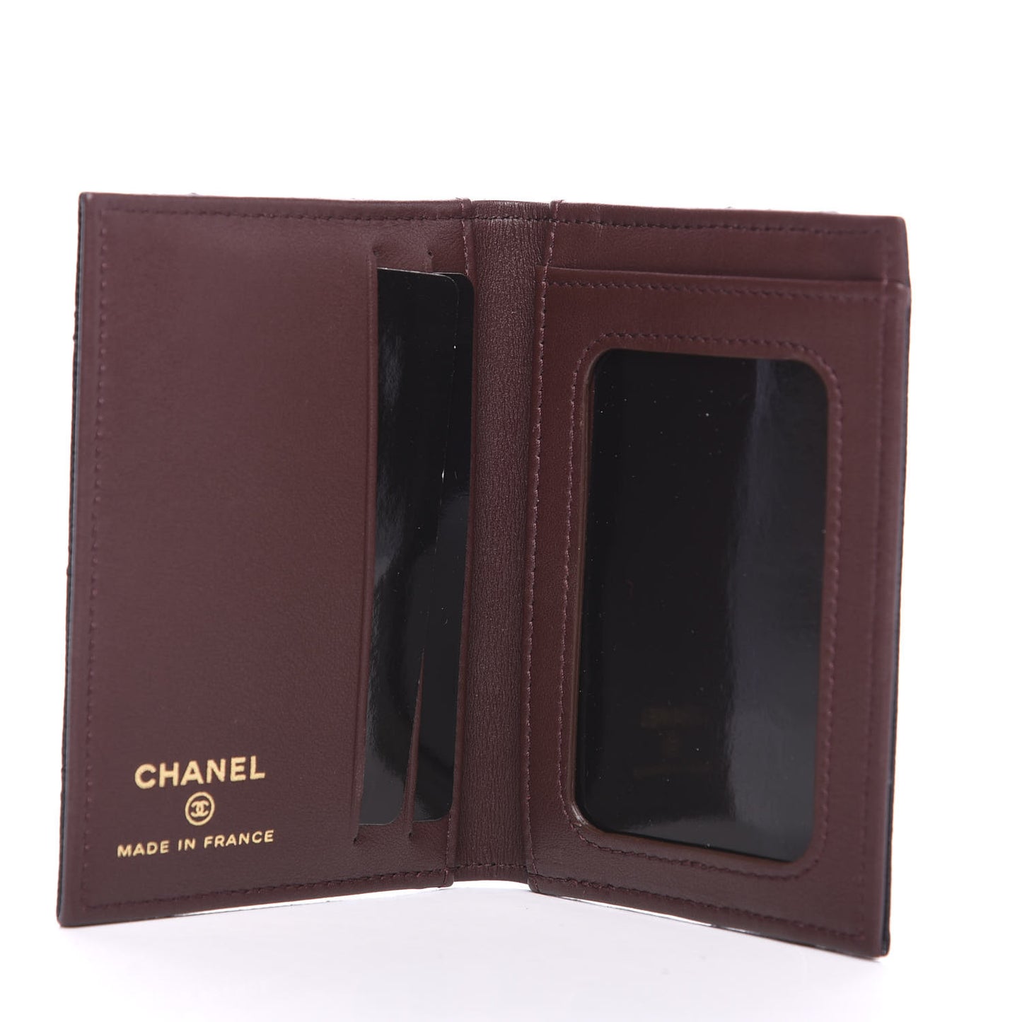 Caviar Quilted Card Holder Wallet Black