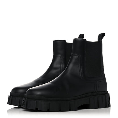 Fendi Calfskin Rubber Fendi Force Chelsea Boots 37 Black 3 of 15