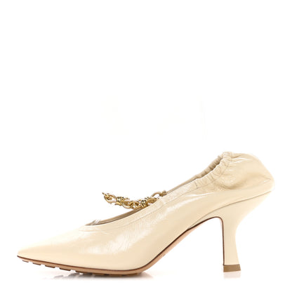 Bottega Veneta Crushed Nappa Melbourne Pumps 39 Sea Salt 1 of 8