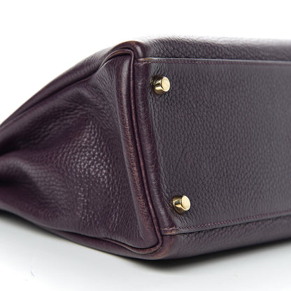 Hermes Taurillon Clemence Kelly Retourne 32 Raisin 10 of 12