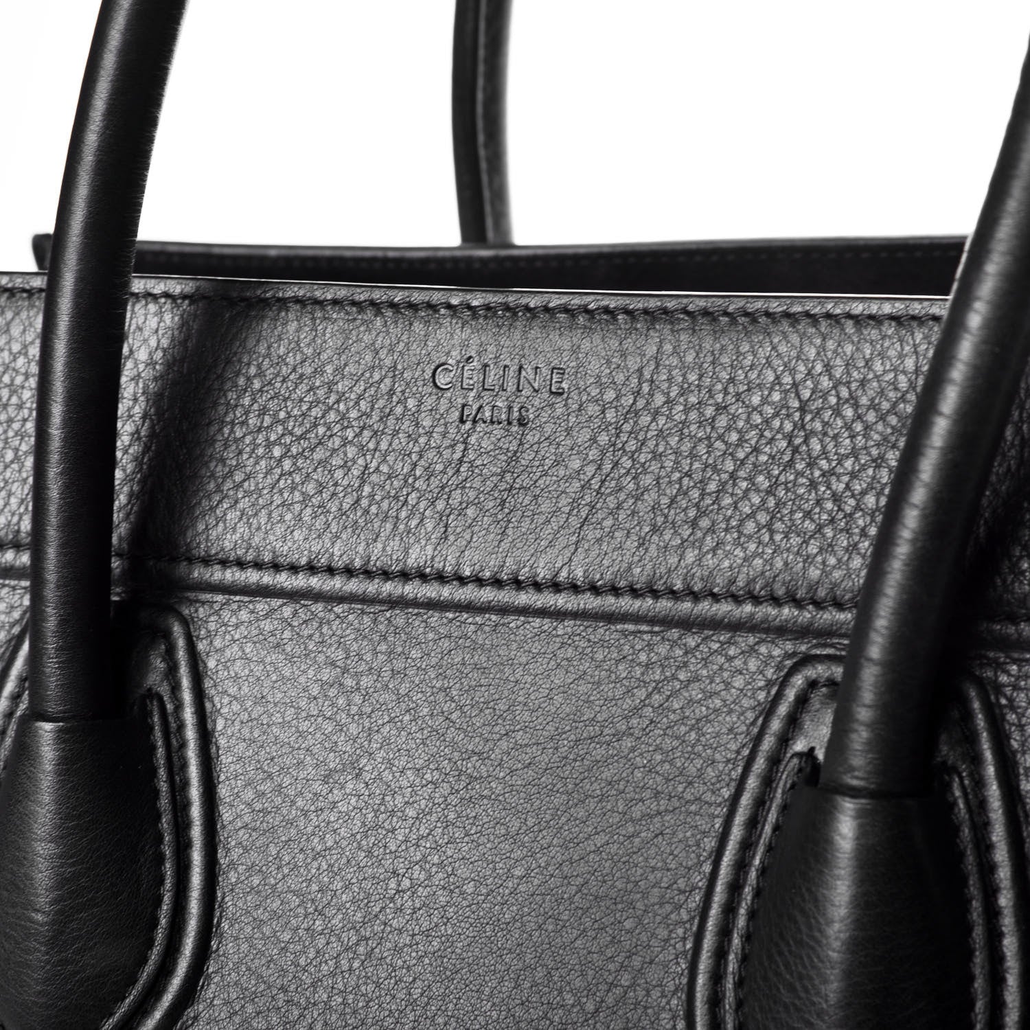 Celine Supple Calfskin Medium Phantom Luggage Black 10 of 10