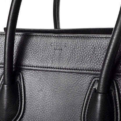 Celine Supple Calfskin Medium Phantom Luggage Black 10 of 10