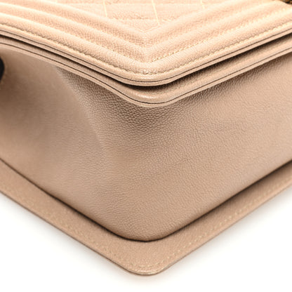 Chanel Caviar Quilted Medium Boy Flap Beige 9 of 10