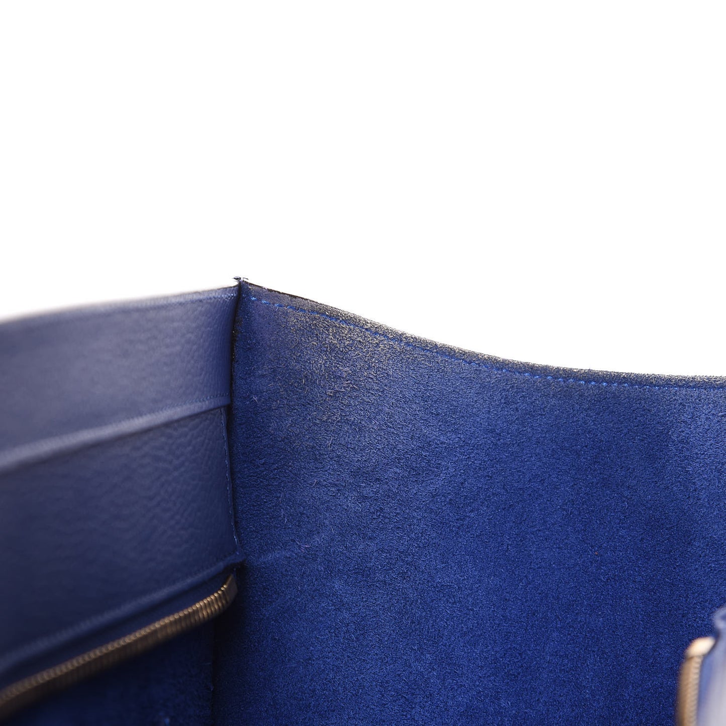 Drummed Calfskin Mini Luggage Indigo